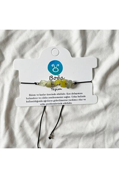 Atölye Merdiven برج الثور اليشم سوار الحجر الطبيعي / خلخال