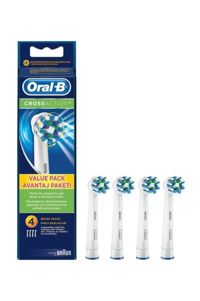 Oral-B Dis Firçasi Yedek Basligi Cross Action 4lü
