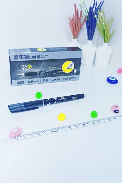 inci tuhafiye قلم خياطة غير مرئي يحلق بالحرارة باللون الأسود - قلم حبر جاف