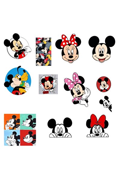 BlazeArt Mickey Mouse Temalı Laptop/pc/tablet/telefon Sticker Set