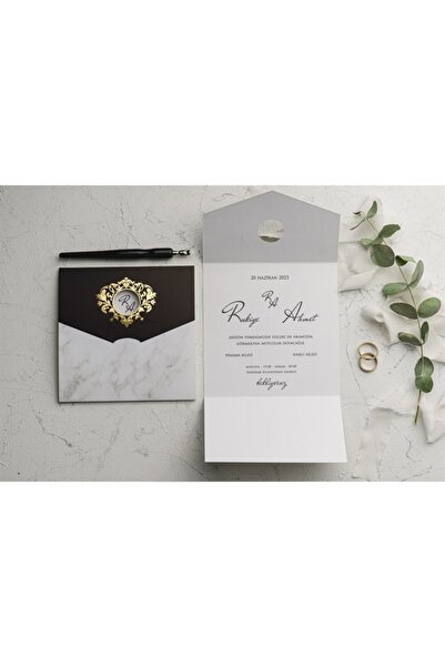 Erdem Düğün Davetiyesi Ekonom Davetiye 9142 Baskılı