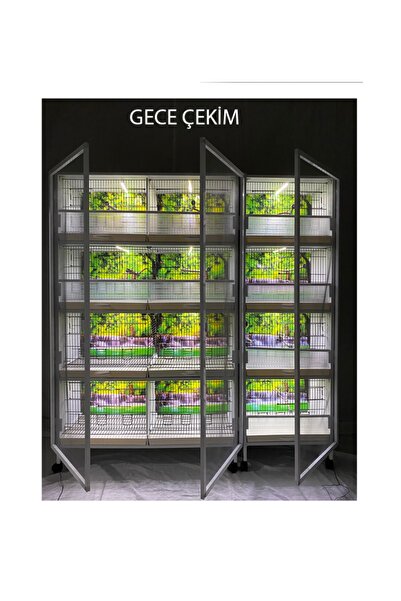 İstanbul Kafes - Model M12 - Pvc Kuş Dolabı – Dolap Kafes – Pvc Kafes – Salma Kafes (MONTAJLI KURULU GÖNDERİM)