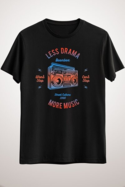 GreenMint للجنسين بلاك ليس دراما - المزيد من الموسيقى تي شيرت الموسيقى