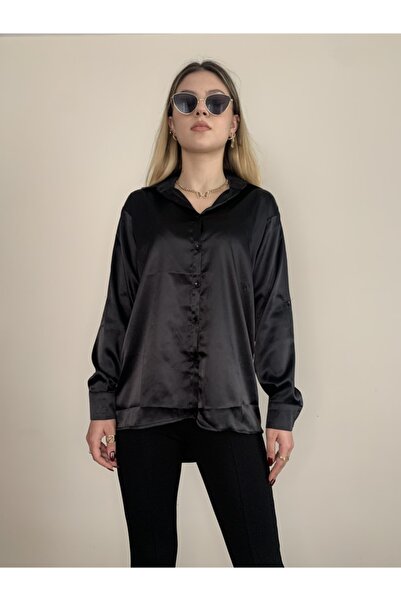 ZF BUTİK Cămașă de damă din satin strălucitor