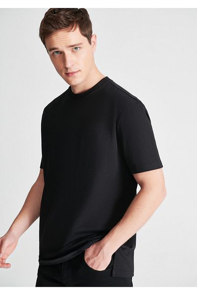 Mavi Μαύρο μπλουζάκι Basic Pocket - 066248 -900