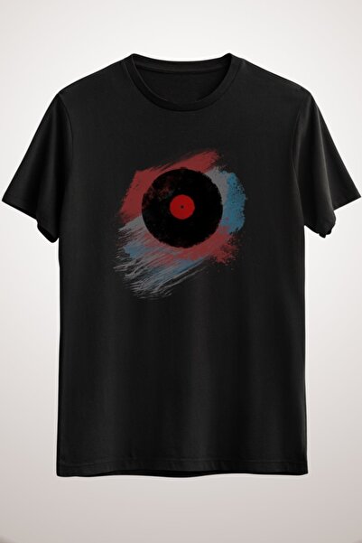 GreenMint للجنسين أسود الفينيل سجل الجرونج ريترو الطلاء النمط الحضري - الموسي...