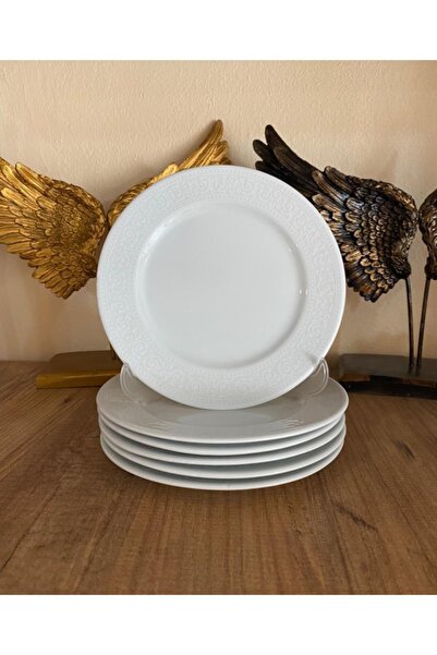 ZAGİ 6'lı Porselen Tatlı Tabağı 17 Cm