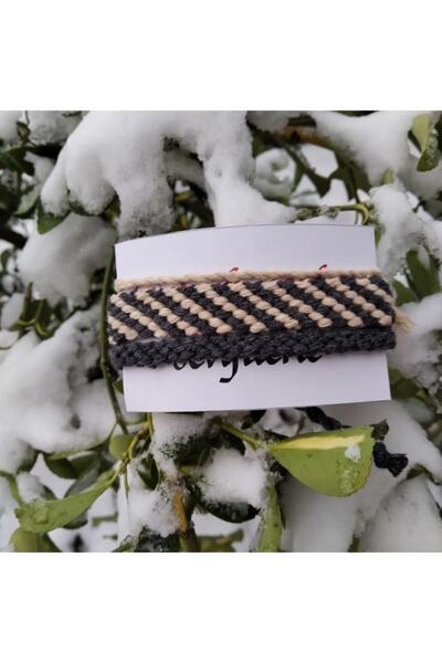 Şengül Handmade String Knitted Set of 3 Men's Bracelets