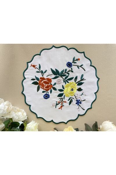 ŞÜKRANHOME Nakışlı Supla 4’lü Set