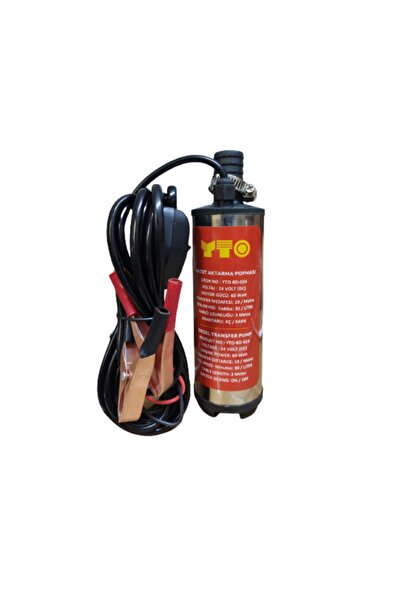 YTO Mazot Aktarma Pompası 24 Volt Filitresiz 42mm Dış Çap