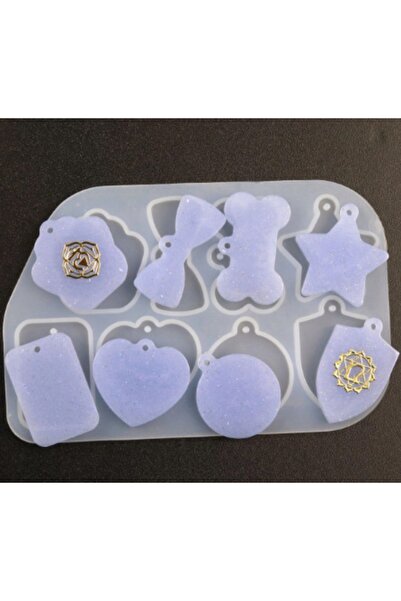adarya Epoksi Silikon Kalıp Yıldız Kalp Yuvarlak Yay Kemik Dikdörtgen Şekiller
