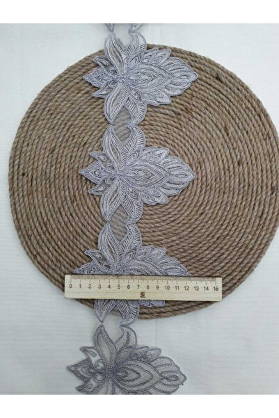Esteks Dantel ve Tekstil Aksesuarları Fransız Danteli Güpür Gri