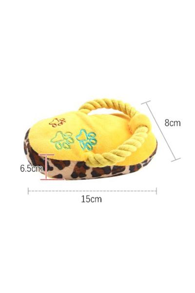 Mixpet 15 Cm Yellow Plush Dog Slippers Shaped Toy