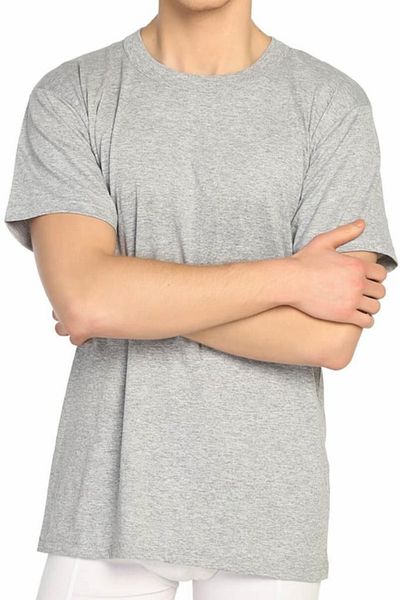 Mevsim Men's Blue Colored Combed Cotton Crew Neck Undershirt 34304 6 Pieces