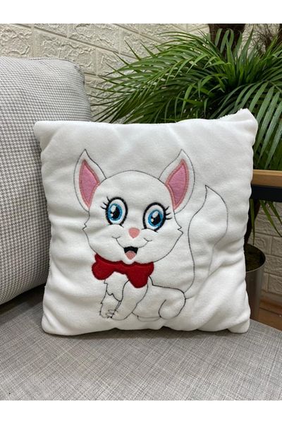 pamela home Drăguț cadou pernă de pluș cu broderie de pisică