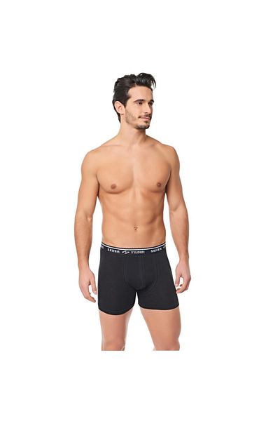 Seher Yıldız Ανδρικό Μαύρο Lycra Cotton Boxer 6 Τεμάχια