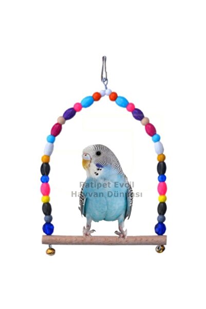 AlyaPetWorld Muhabbet Kuşları Için Zilli Salıncak 1. Kalite Kuş Salıncağı