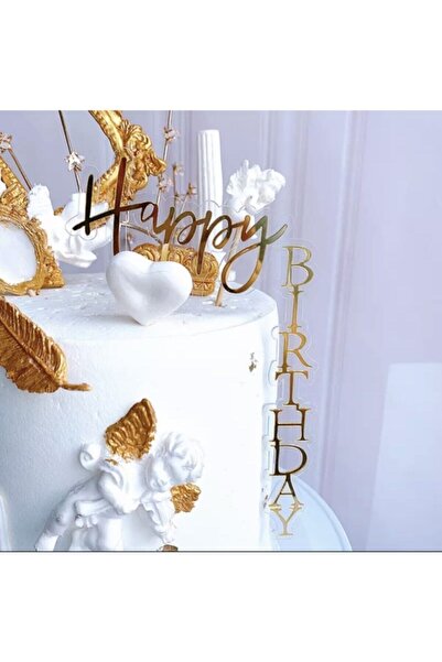 Home&More Happy Birthday - Happy Birthday - Plexi Cake Decoration