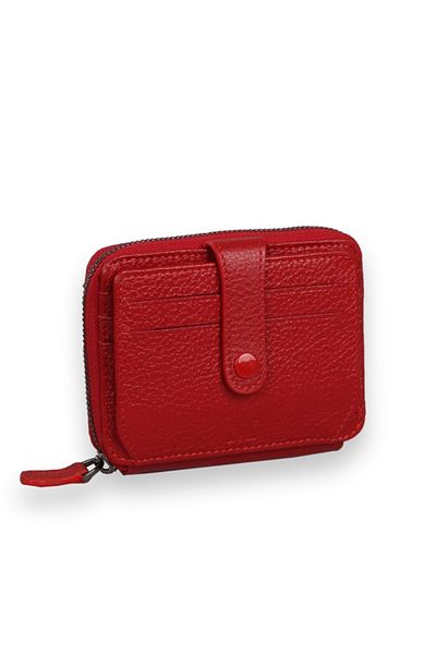 My Valice Unisex Genuine Leather Wallet And Card Holder 1816 Red