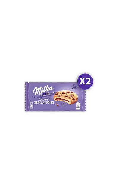 Milka Cookie Sensations Biscuits with Milk Chocolate Filling and Chocolate Particles 156 Grams