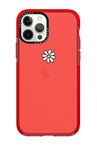 shoptocase Iphone 13 Promax Uyumlu Kırmızı Impact Papatya Tasarımlı Telefon K...