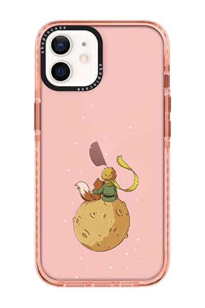 shoptocase Iphone 12 Uyumlu Pembe Impact Küçük Prens Tasarımlı Telefon Kılıfı