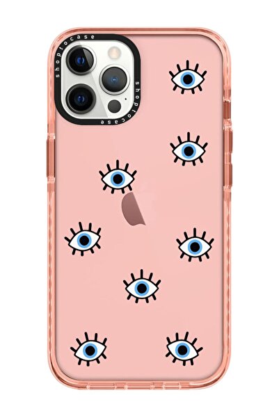 shoptocase Iphone 13 Promax Uyumlu Pembe Impact Nazar Gözler Tasarımlı Telefo...