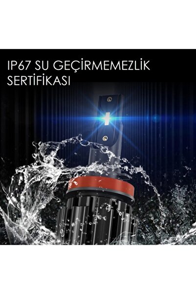 HRPAK Ford Connect (02-12) Için Uyumlu Şimşek Etkili S8 12000lm Sis Far Led Xenon Ampülü H11