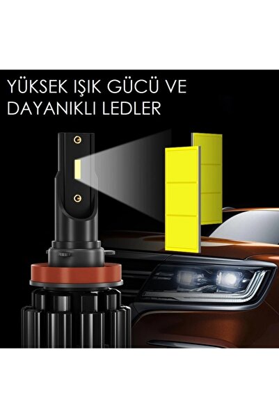 HRPAK Ford Connect (02-12) Için Uyumlu Şimşek Etkili S8 12000lm Sis Far Led Xenon Ampülü H11