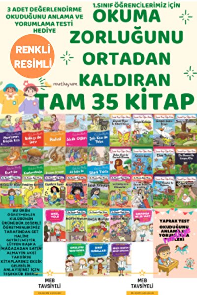 Ata Yayıncılık 1.sınıf Öğrencileri Için Okumayı Sevdiren Ve Geliştiren Tam 35...