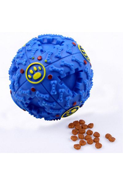 Bobo Plastic Hard Ball for Dogs Gumi Sound 12 Cm Blue