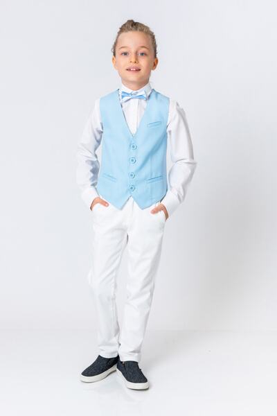 incity Світло-синій жилет для хлопчика