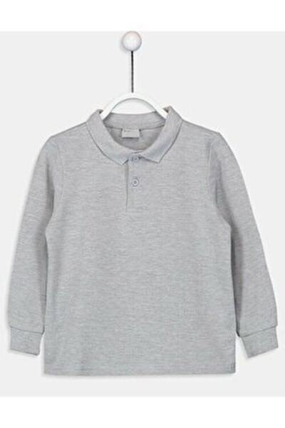 ümitteks iş ve okul kıyafetleri Tricou de școală cu guler polo din bumbac pieptănat gri, unisex