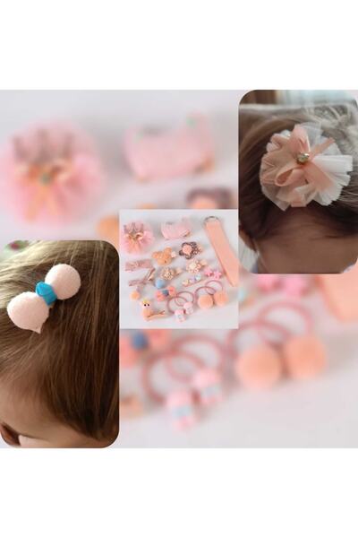 Little Set de catarame pentru copii Care Somon Color, cutie cu 18 piese