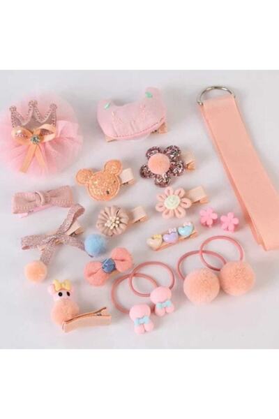 Little Set de catarame pentru copii Care Somon Color, cutie cu 18 piese