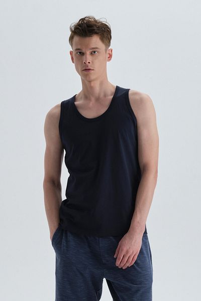 Dagi Navy Blue Tank Top