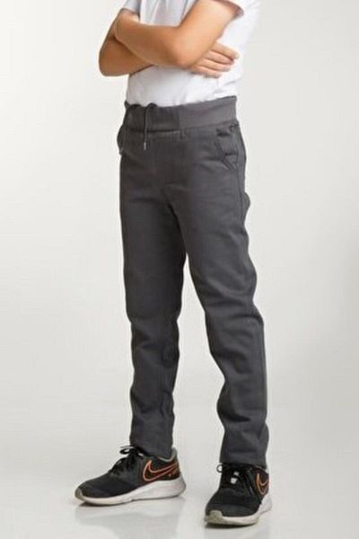 ümitteks iş ve okul kıyafetleri Gray Unisex Lycra Canvas School Pants