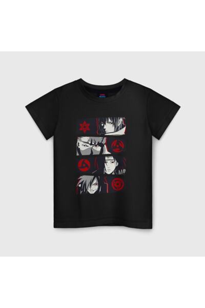 LePold Tricou negru Naruto Anime 3fd2 pentru copii