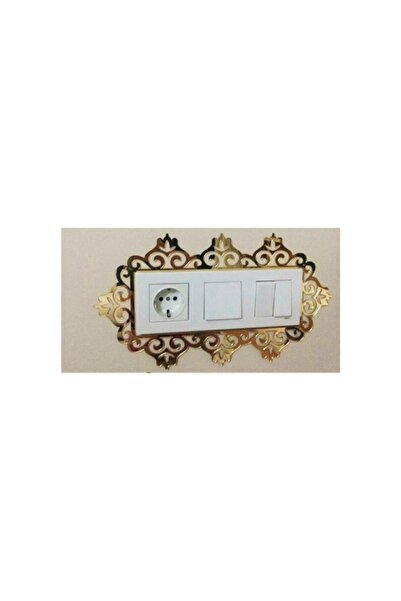 KAHRAMAN TİCARET Dekoratif Priz Kenarı Süsü Aynalı Pleksi Üçlü