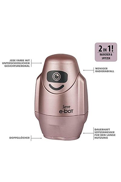 Serve E-bot Metallic Rose Pencil με Γόμα - Μονό