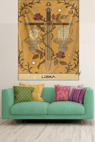 on the clouds Libra Tarot Kalp Beyin Denge Desen Leke Tutmaz Kadife Doku Kuma...