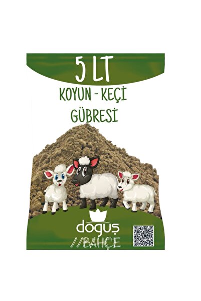 Doğuş Bahçe Yanmış Elenmiş Koyun Gübresi Organik Doğal Hayvan Gübresi 5 Litre