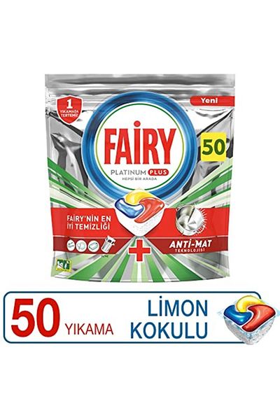 Fairy Platinum Plus 50 Wash Dishwasher Detergent Capsule Quick Thaw