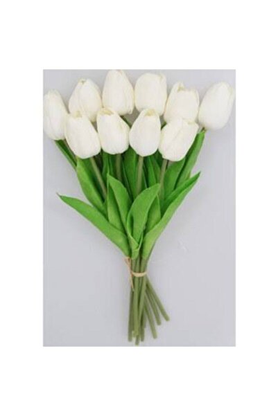 Flower Bouquet White Wet Tulip 10pcs White