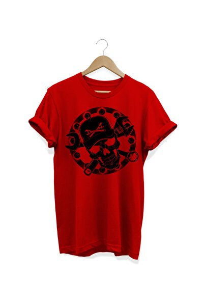 WİDİ Lubanja crna Štampano crvena T-shirt