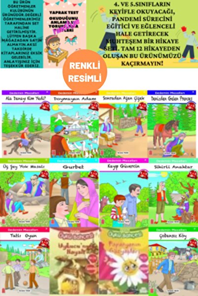 Ata Yayıncılık 4. Ve 5.sınıfların Keyifle Okuyacağı 12'li Öykü Seti Kırmızıkedi