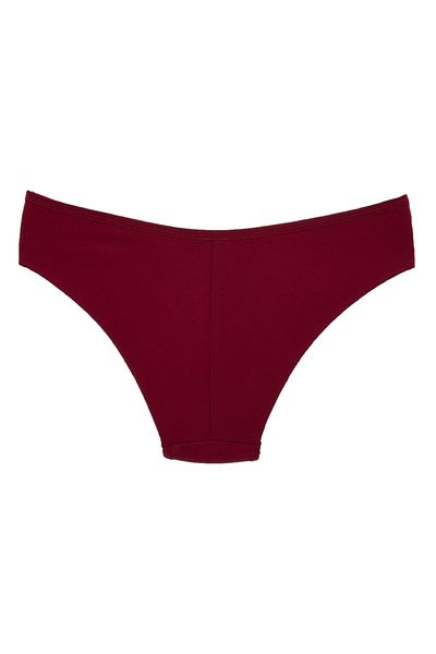 HNX Chiloți de damă din țesătură de bumbac burgundy