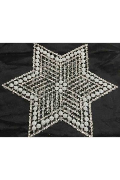 ART HEDİYE 12 قطعة دانتيل دانتيل منديل مطرز على شكل نجمة مطرزة على شكل طوق مك...
