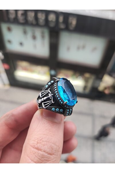 GT Gümüş Tezgahı Adalet Terazi 925 Ayar Gümüş Erkek Yüzük