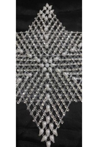 ART HEDİYE 1 Штука Каскад Зіркова Серветка З Бісером Мереживо Tsrm12-1